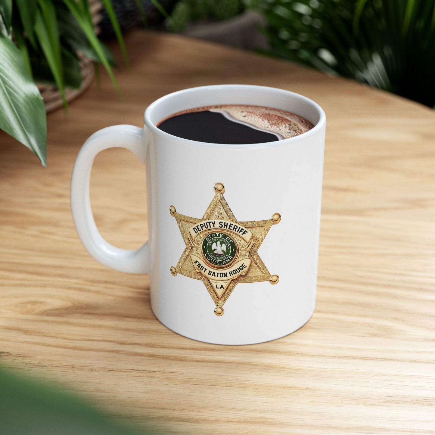 EBRSO DEPUTY, Badge, Sheriff Star Ceramic Mug, Perfect Gift for Police Officers, Law Enforcement Fans, Birthday, Holiday