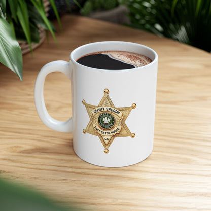 EBRSO DEPUTY, Badge, Sheriff Star Ceramic Mug, Perfect Gift for Police Officers, Law Enforcement Fans, Birthday, Holiday