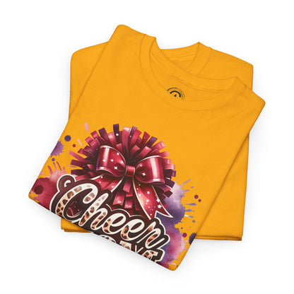 Cheer Mom Unisex Heavy Cotton Tee | Cheerleading Gift, Sports Apparel, Team Spirit Shirt, Mom T-Shirt, Game Day Outfit
