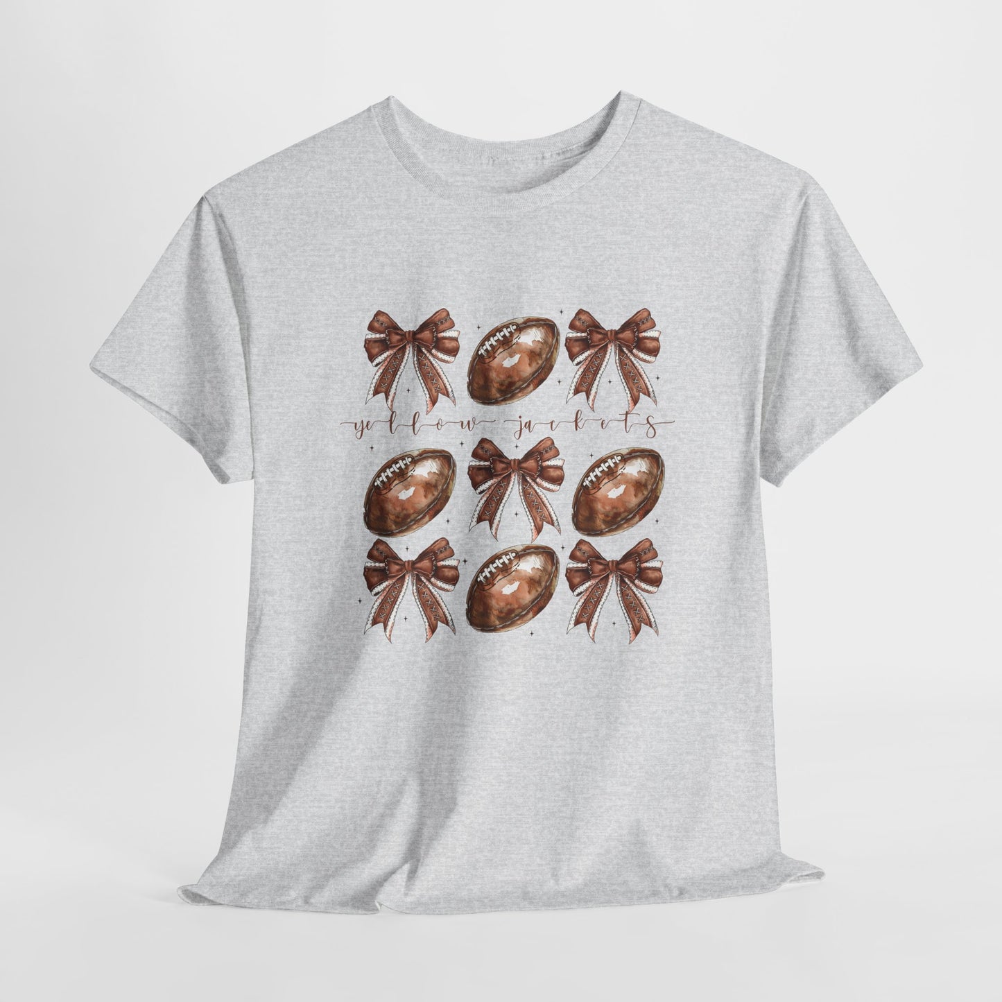 Yellow Jackets Football with bows, Tshirt, Football Season