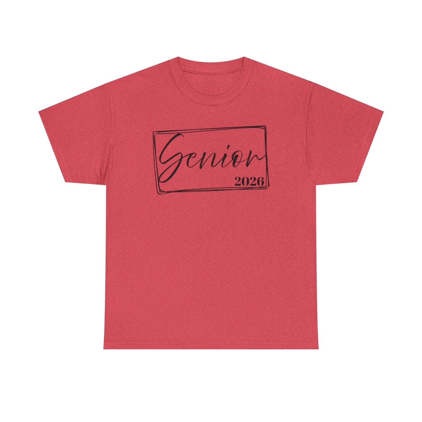 Senior 2026 Unisex Heavy Cotton Tee, Back to School Shirt, Teacher Gift, Kids Clothing, Classroom Style, Educational Apparel