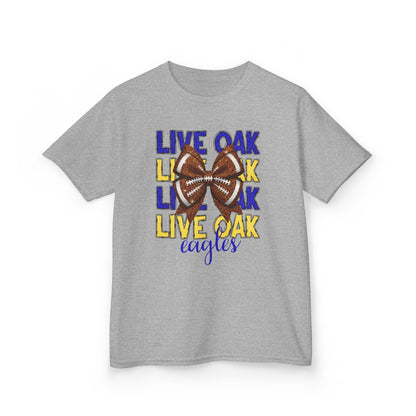 Live Oak Eagles Football Tee for Kids, Youth Sports Shirt, Fun Game Day Outfit, Birthday Gift, Team Spirit Apparel, Family Sportswear