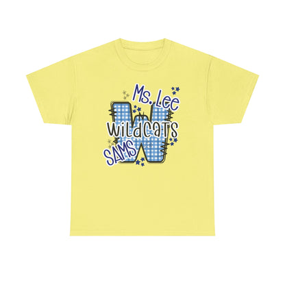 Personalized, SAMS Wildcats, Whimsical on a Unisex Tshirt, St Amant Middle School