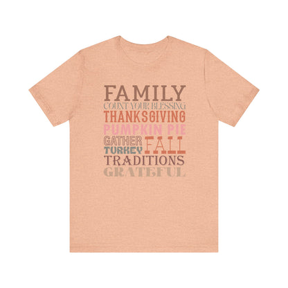 Thankful Family Thanksgiving Tee