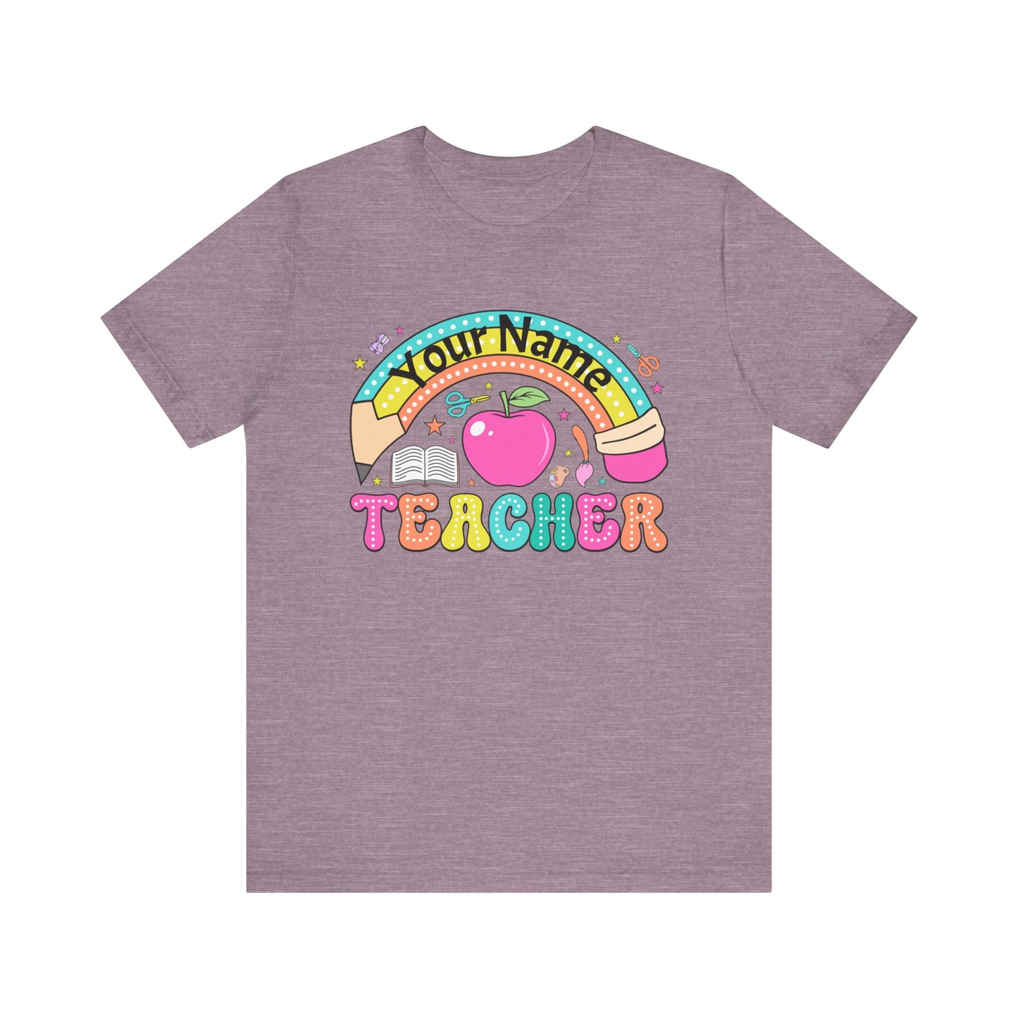Personalized Teacher T-Shirt, Cute Teacher Gift, Back to School Shirt, Apparel, Custom Name Tee