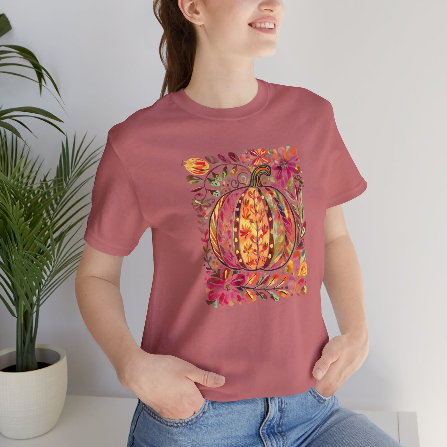 Autumn Pumpkin Tee, Cute Fall Shirt, Seasonal Shirt, Halloween Apparel, Thanksgiving Outfit, Cozy Autumn Vibes