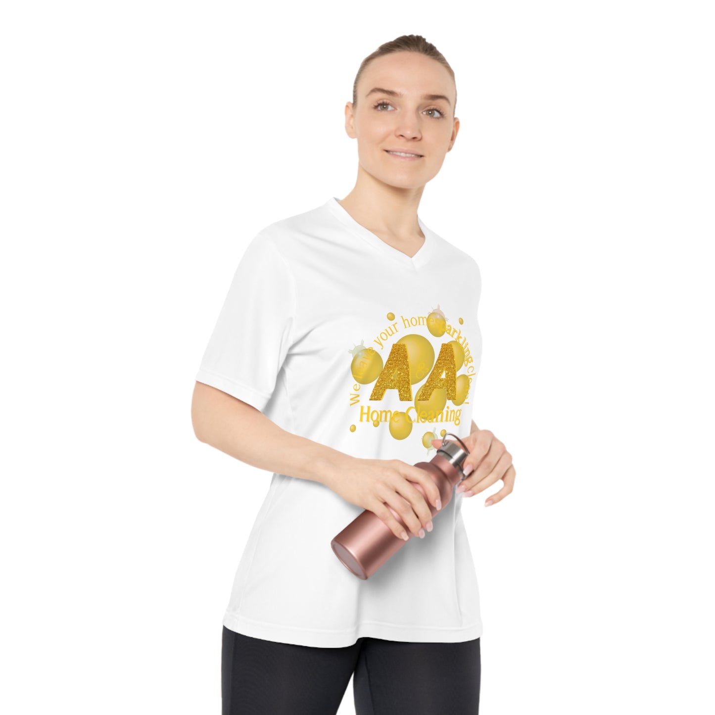 A&A, Yellow Logo on a 3rd V neck, Team365