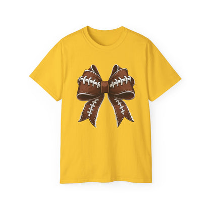 LSU Gold Day,  Football bow, Tee, Cute Football T-Shirt, Gift for Sports Lovers, Unique Football Apparel, Casual Everyday Wear