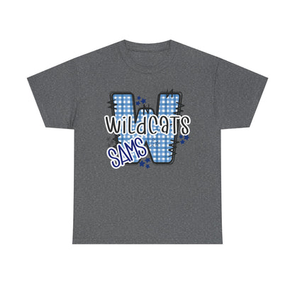 SAMS Wildcats, Whimsical on a Unisex Tshirt, St Amant Middle School