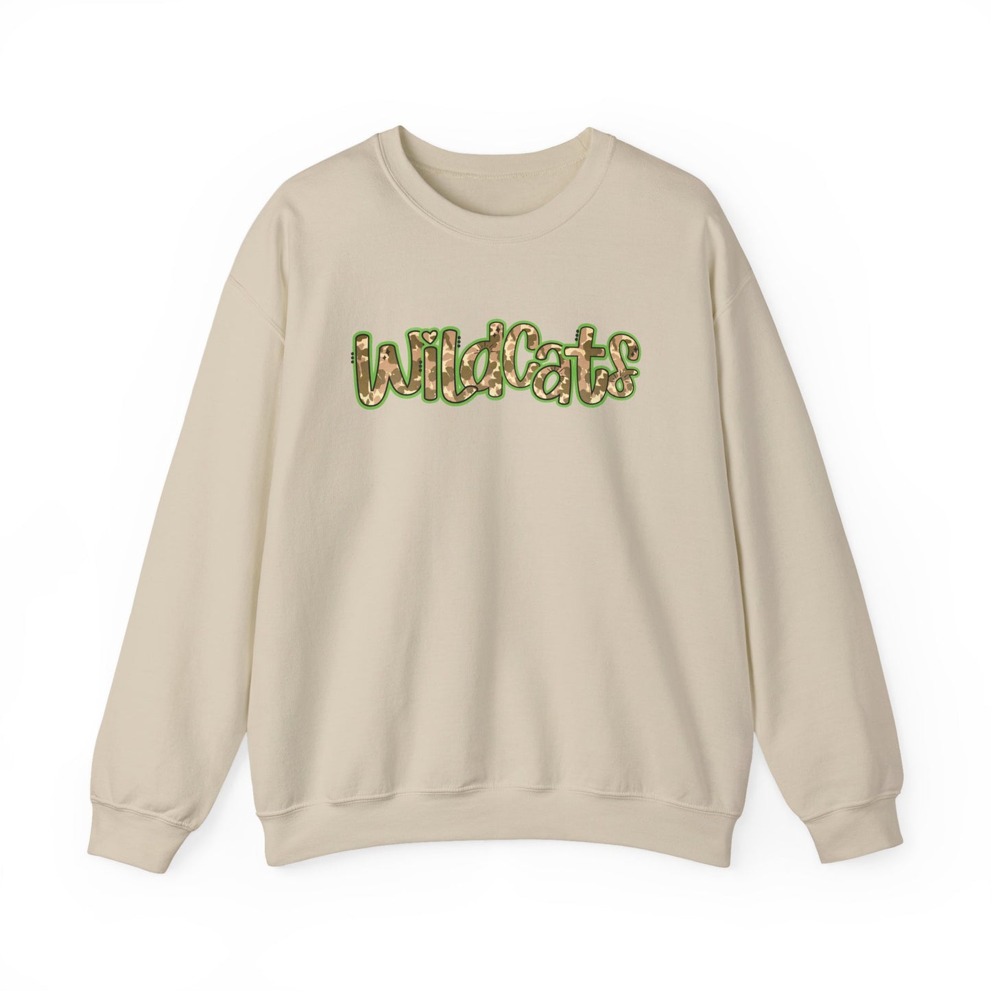 Wildcats Camo Crewneck Sweatshirt, Cozy Unisex Sweatshirt, Perfect Gift for Birthdays, Casual Wear, Wildcat Theme Apparel, Walker, La WHS, WJH