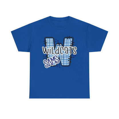 SAMS Wildcats, Whimsical on a Unisex Tshirt, St Amant Middle School