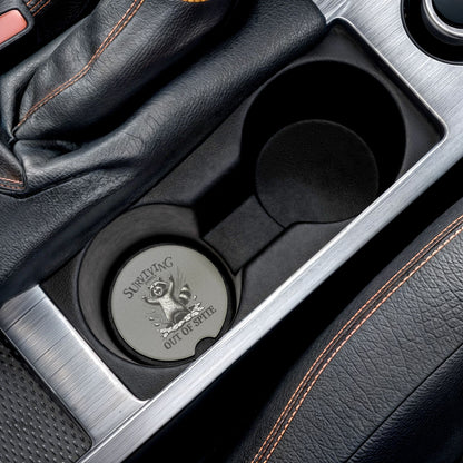 Rockin' Raccoon Soapstone Car Coaster | Surviving Purely Out of Spite