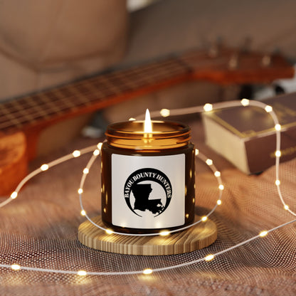 Bayou Bounty Hunters, Scented Soy Candle - Relaxing Amber Jar, Home Decor, Gift for Candle Lovers, Aromatherapy, Multi-Size Options
