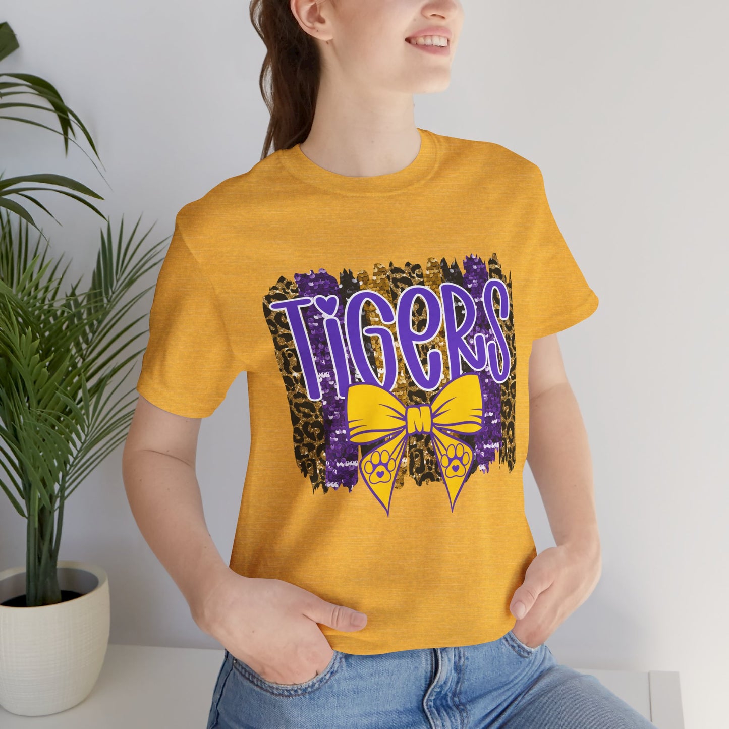 Tigers T-Shirt, Unisex Graphic Tee, Tiger Stripes, Game Day, LSU