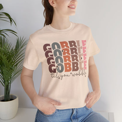 Thanksgiving Gobble Tee, Unisex Short Sleeve Shirt