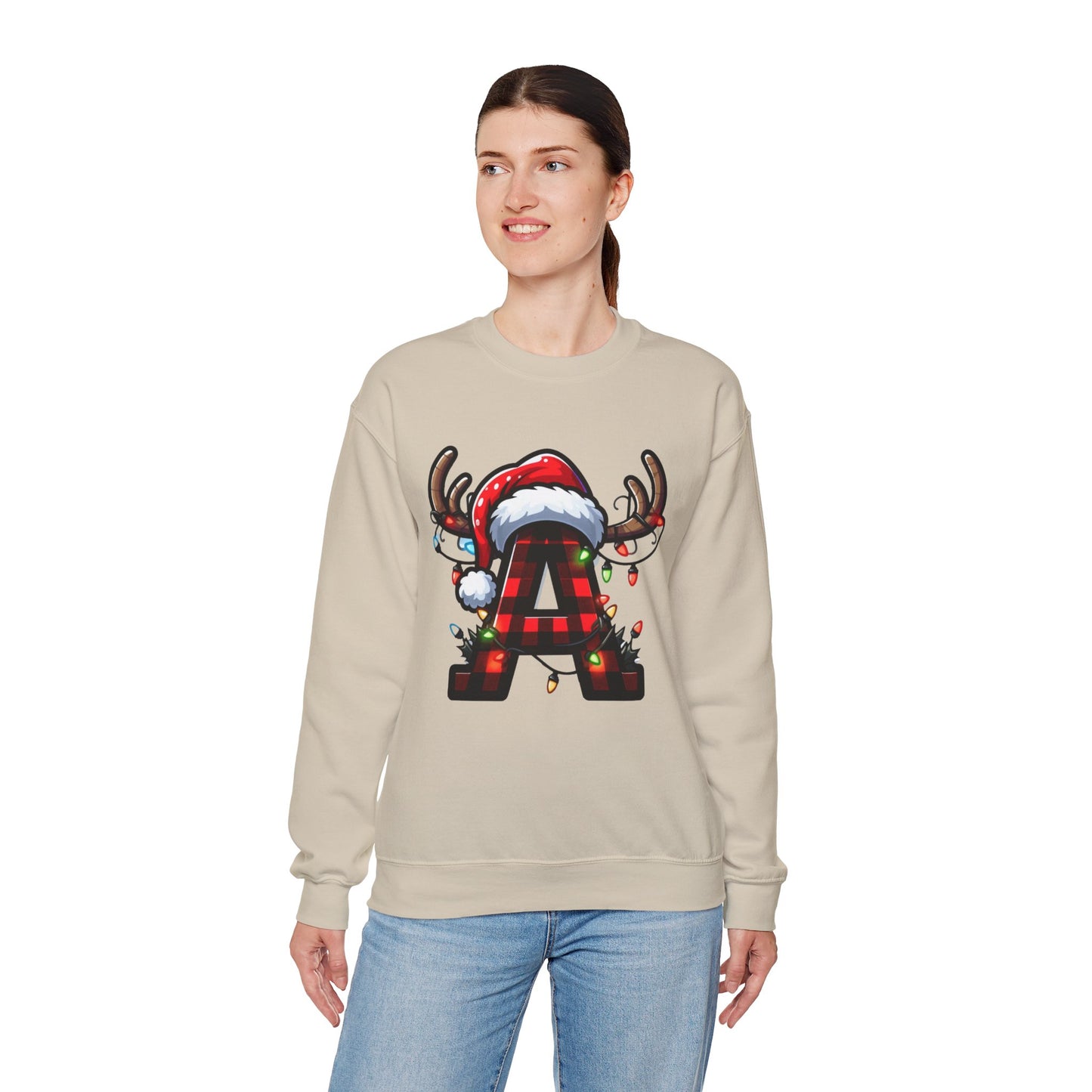 Festive Monogram A Christmas Sweatshirt, Cozy Holiday Crewneck, Personalized Gift for Him/Her, Perfect for Winter Celebrations, Family [...]