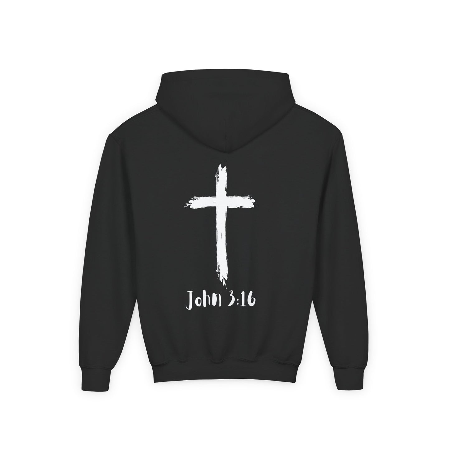 Thank you Jesus, John 3:16 Youth Heavy Blend Hooded Sweatshirt, Thank U Jesus Faith Hoodie, Christian Youth Apparel, Religious Gift for Teens, John 3:16 Inspired