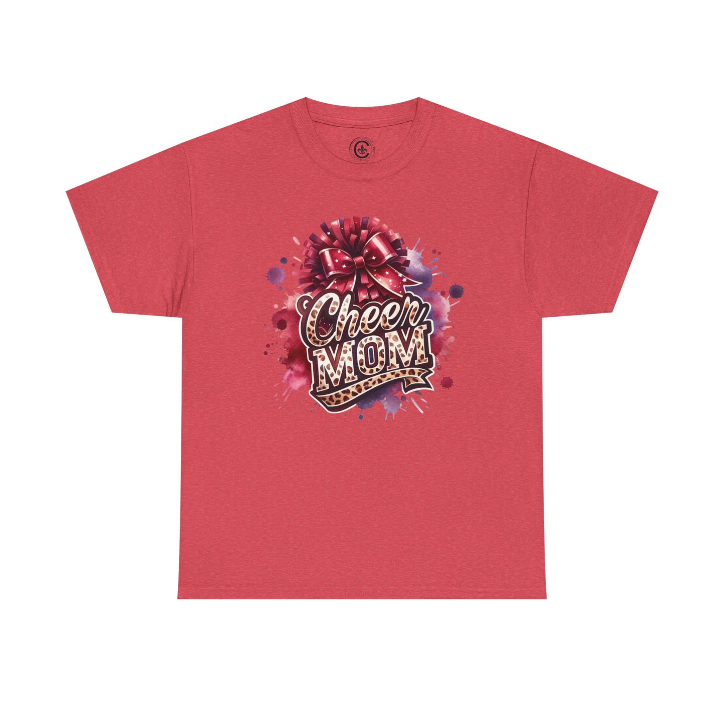Cheer Mom Unisex Heavy Cotton Tee | Cheerleading Gift, Sports Apparel, Team Spirit Shirt, Mom T-Shirt, Game Day Outfit