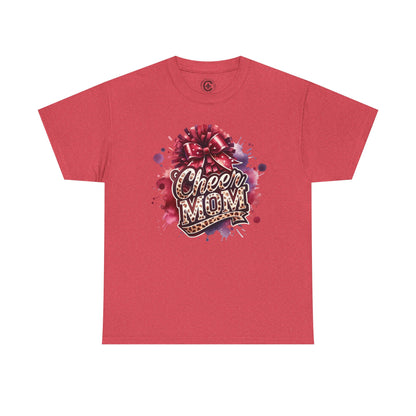 Cheer Mom Unisex Heavy Cotton Tee | Cheerleading Gift, Sports Apparel, Team Spirit Shirt, Mom T-Shirt, Game Day Outfit