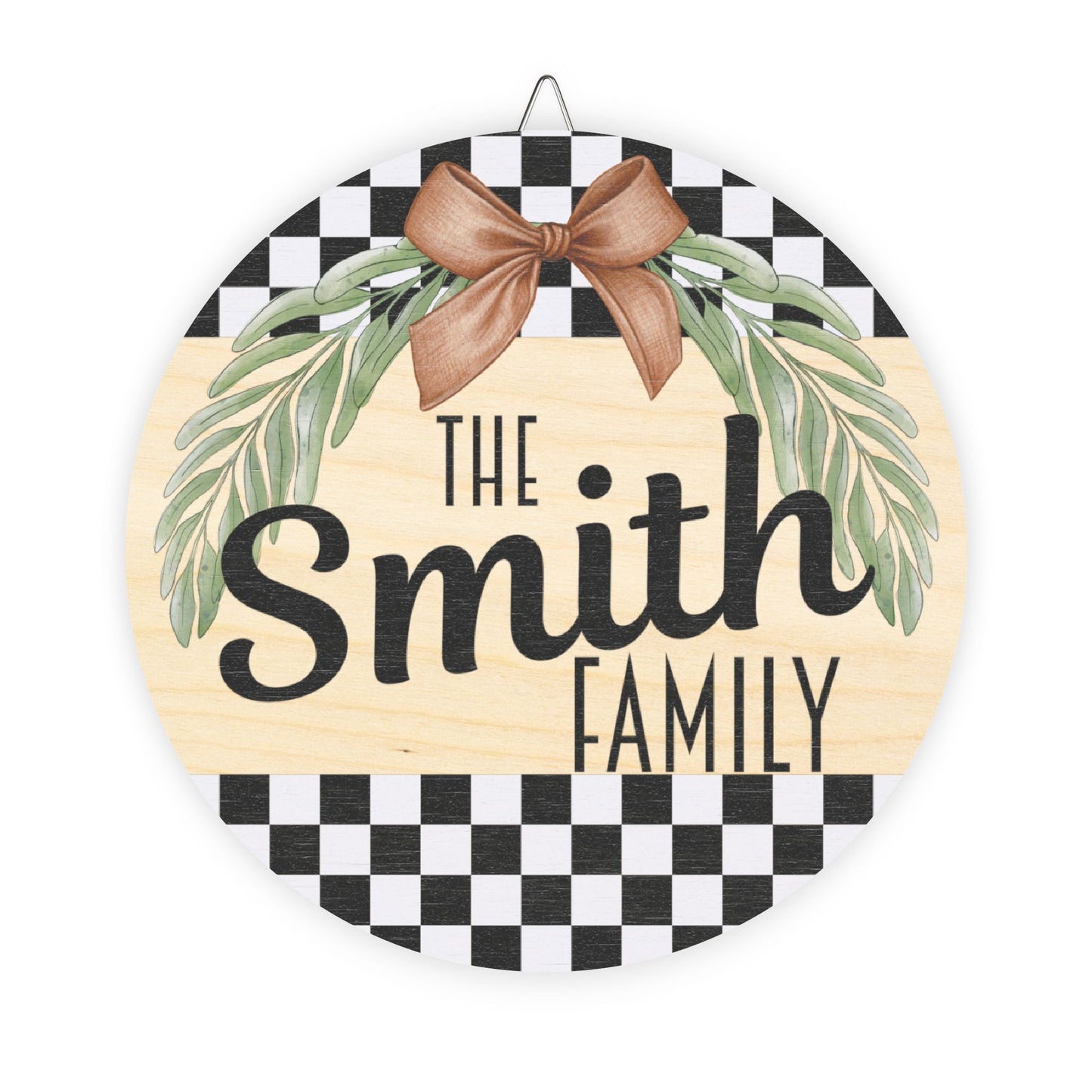 Personalized Family Name Door Wood Sign, Rustic Home Decor, Kitchen Wall Art, Housewarming Gift, Family Name Plaque