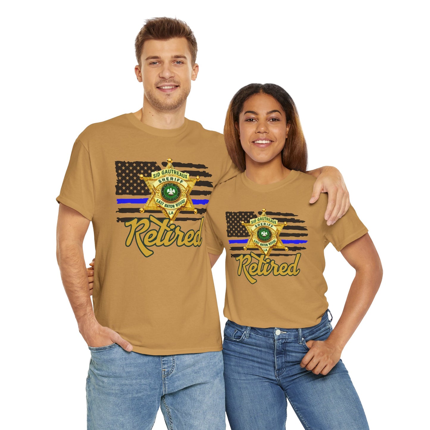 EBRSO Badge Retired Sheriff Heavy Cotton Tee, Unisex Tee, Law Enforcement Gift, Retirement Celebration T-shirt