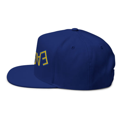 Upside down Eagles, Embroidered Flat Bill Cap, Trendy Baseball Hat, Casual Streetwear Cap, Gift for Sports Fans, Unique Headwear