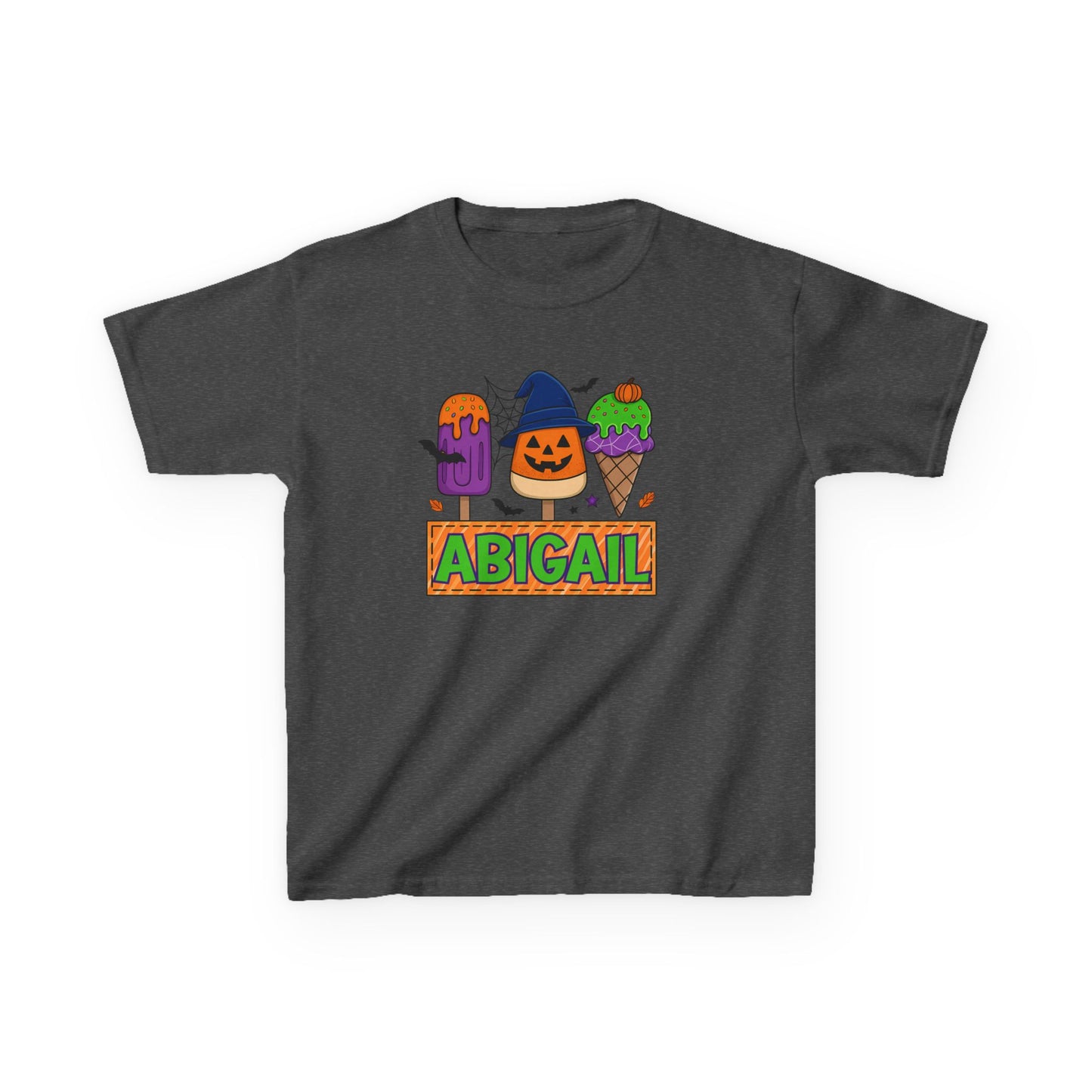 Personalized Kids Halloween Tee, Spooky T-Shirt, Custom Name Shirt, Fun Fall Apparel, Kids Costume Top, Halloween Gift Idea, Trick or Treat Wear