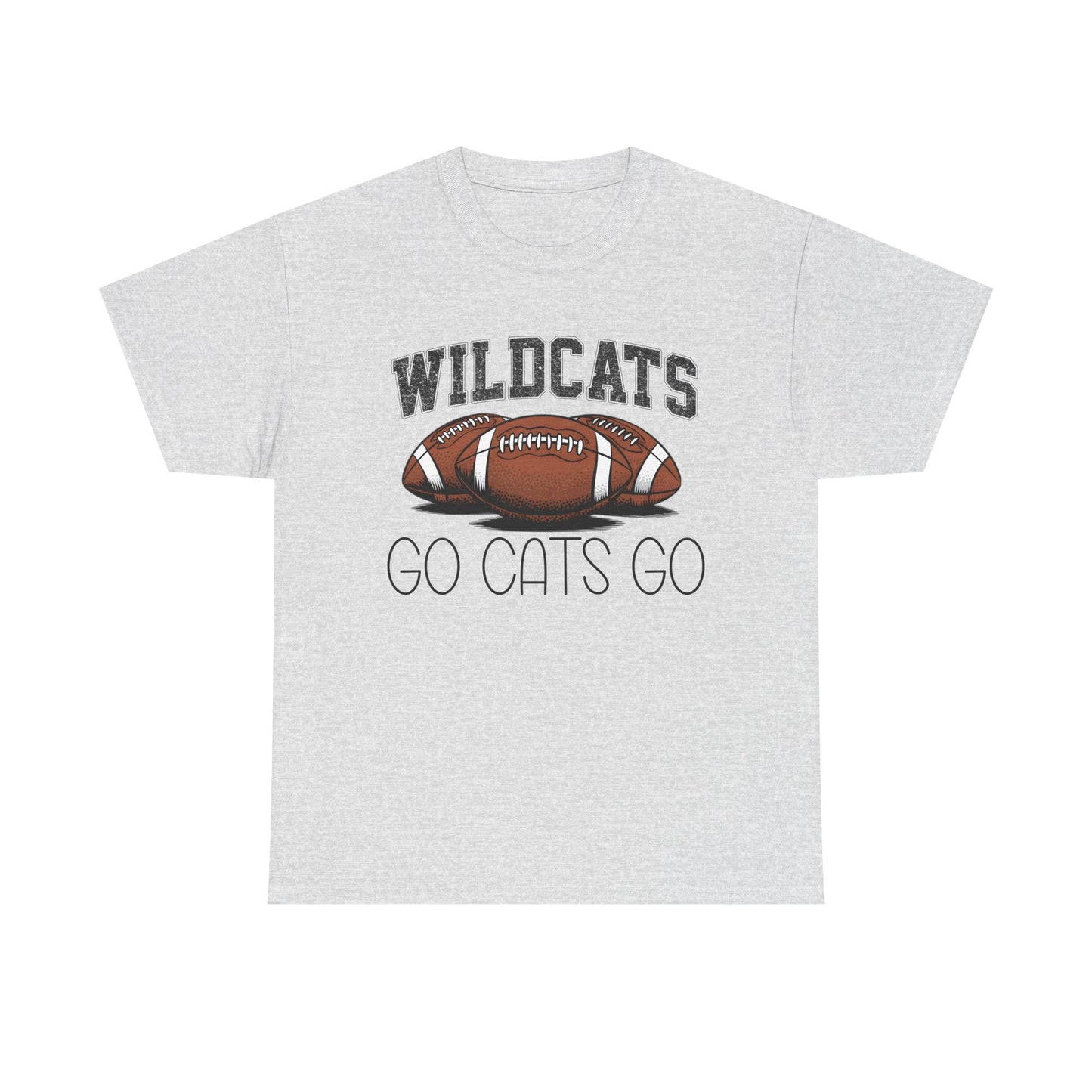 Wildcats Football Spirit Tee - Unisex Heavy Cotton T-Shirt for Fans, Game Day, Tailgating, Sports Events, Gift for Her/Him