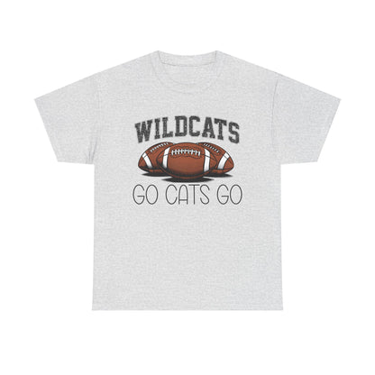 Wildcats Football Spirit Tee - Unisex Heavy Cotton T-Shirt for Fans, Game Day, Tailgating, Sports Events, Gift for Her/Him