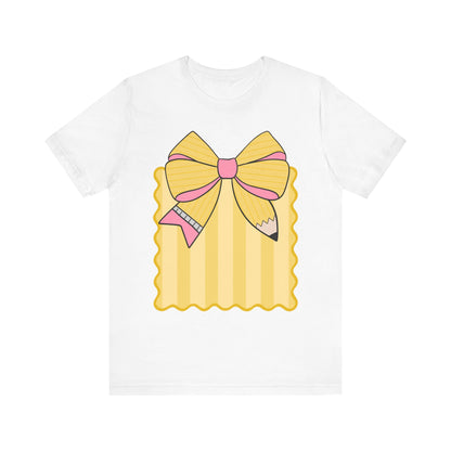 Personalized, Back to School, Pencil Bow coquette design for students, teachers, faculty, etc