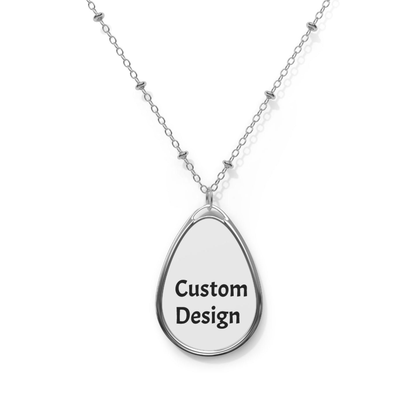 Personalized Oval Necklace, Custom Jewelry Gift, Elegant Pendant, Monogram Necklace, Mother's Day Gift, Anniversary Keepsake