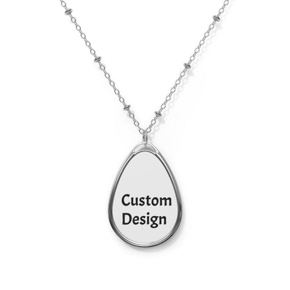 Personalized Oval Necklace, Custom Jewelry Gift, Elegant Pendant, Monogram Necklace, Mother's Day Gift, Anniversary Keepsake