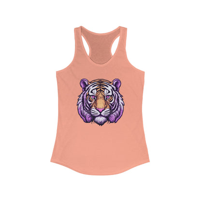 Tiger Graphic Women's Racerback Tank - Trendy, Summer Top, Casual Wear, Workout Shirt, Gift for Animal Lovers