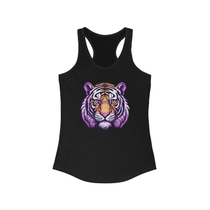 Tiger Graphic Women's Racerback Tank - Trendy, Summer Top, Casual Wear, Workout Shirt, Gift for Animal Lovers