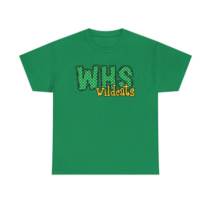 WHS Wildcats Unisex Heavy Cotton Tee | School Spirit Shirt, Team Apparel, Graphic Tee, Casual Wear, Gift for Students