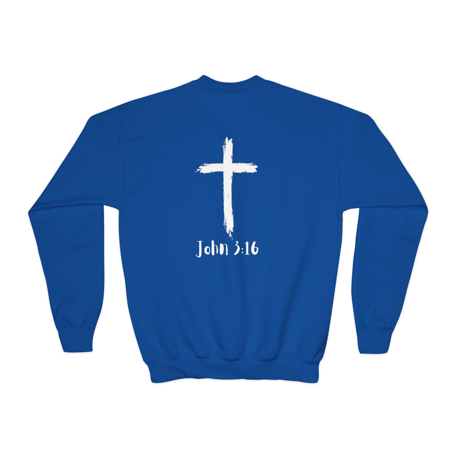 Youth Crewneck Sweatshirt - Thank U Jesus, Faithful Crewneck, Christian Youth Apparel, Inspirational Gift, Bible Verse Sweatshirt