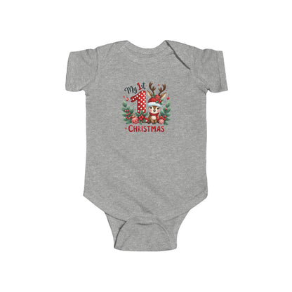 My 1st Christmas Infant Bodysuit, Baby Christmas Outfit, First