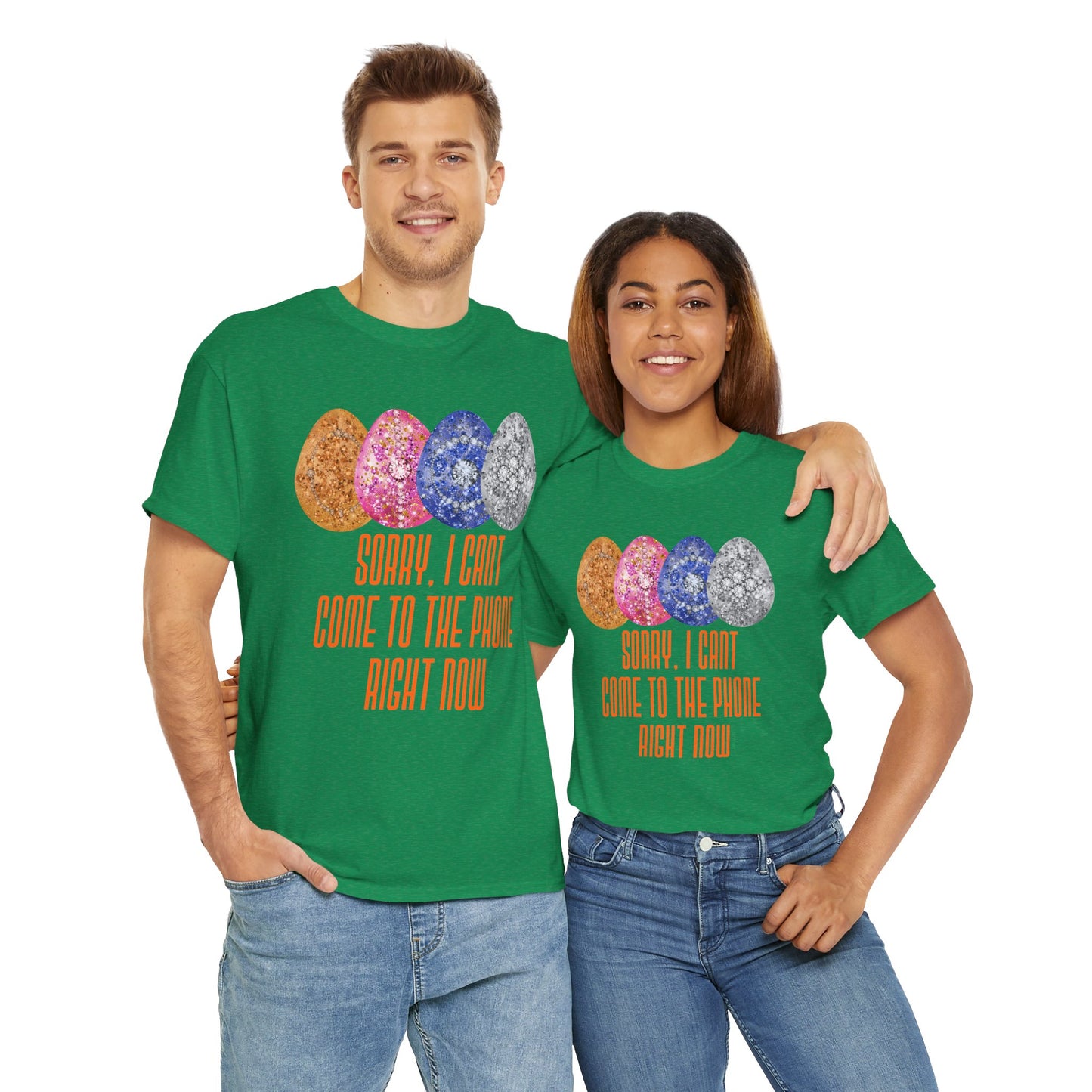 Sorry, I can't come to the phone right now, easter eggs - Unisex Heavy Cotton T-Shirt Music Lover Shirt, TS12 12 Swiftie