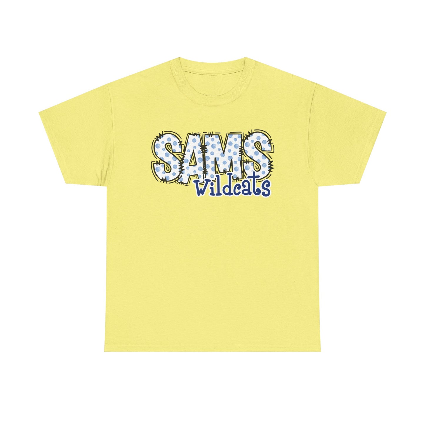 SAMS Wildcats, Whimsical on a Unisex Tshirt, St Amant Middle School