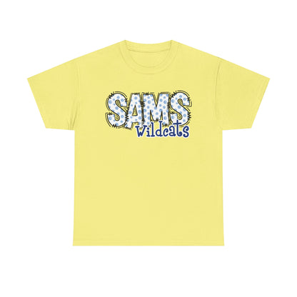 SAMS Wildcats, Whimsical on a Unisex Tshirt, St Amant Middle School