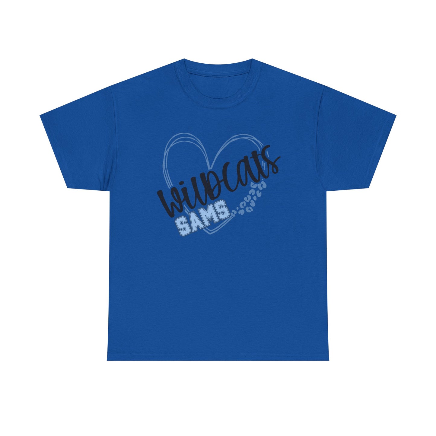 SAMS Wildcats Love Unisex Tee, Cute Cotton Shirt, School Spirit Apparel, Family Gatherings, Casual Wear, Gift for Students, Personalized Designs