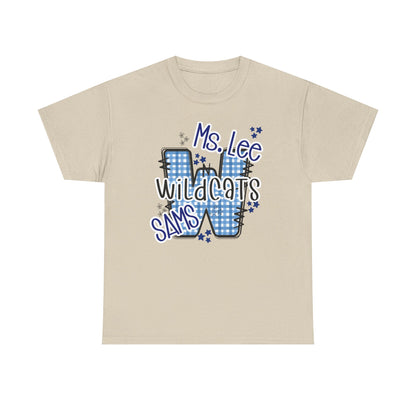 Personalized, SAMS Wildcats, Whimsical on a Unisex Tshirt, St Amant Middle School