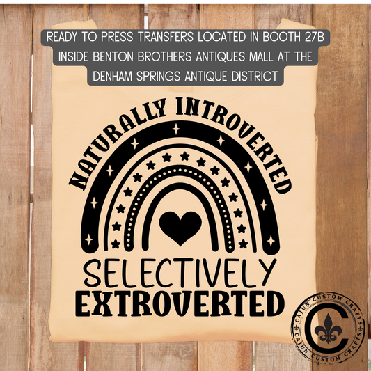 introverted dtf transfer, tshirt, tumbler, jewelry