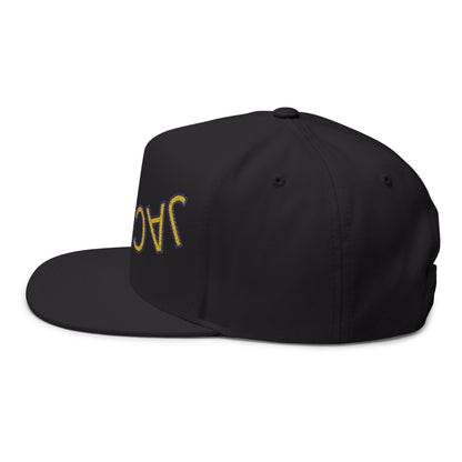 Jackets, Denham Springs, Embroidered Flat Bill Cap - Stylish Snapback Hat for Trendsetters, Summer Festivals, Gift Idea, Casual Wear, Street Fashion