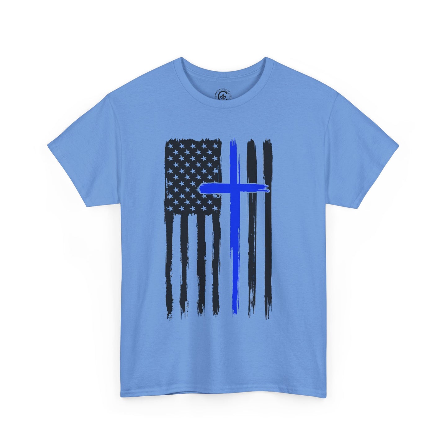 Thin Blue Line, Cross, Flag Graphic Tee, T-Shirt, Unisex Humor Shirt, Gifts for Friends, Casual Wear, law enforcement