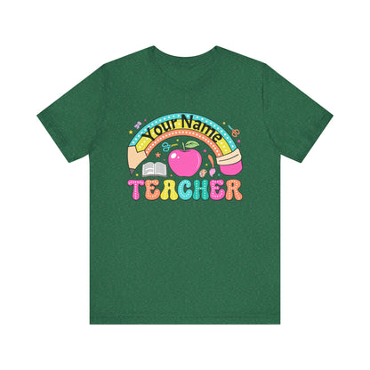 Personalized Teacher T-Shirt, Cute Teacher Gift, Back to School Shirt, Apparel, Custom Name Tee