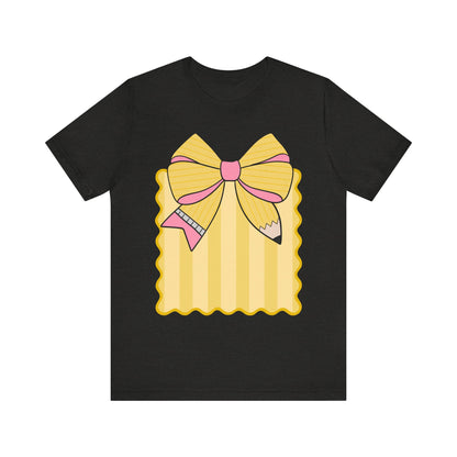 Personalized, Back to School, Pencil Bow coquette design for students, teachers, faculty, etc