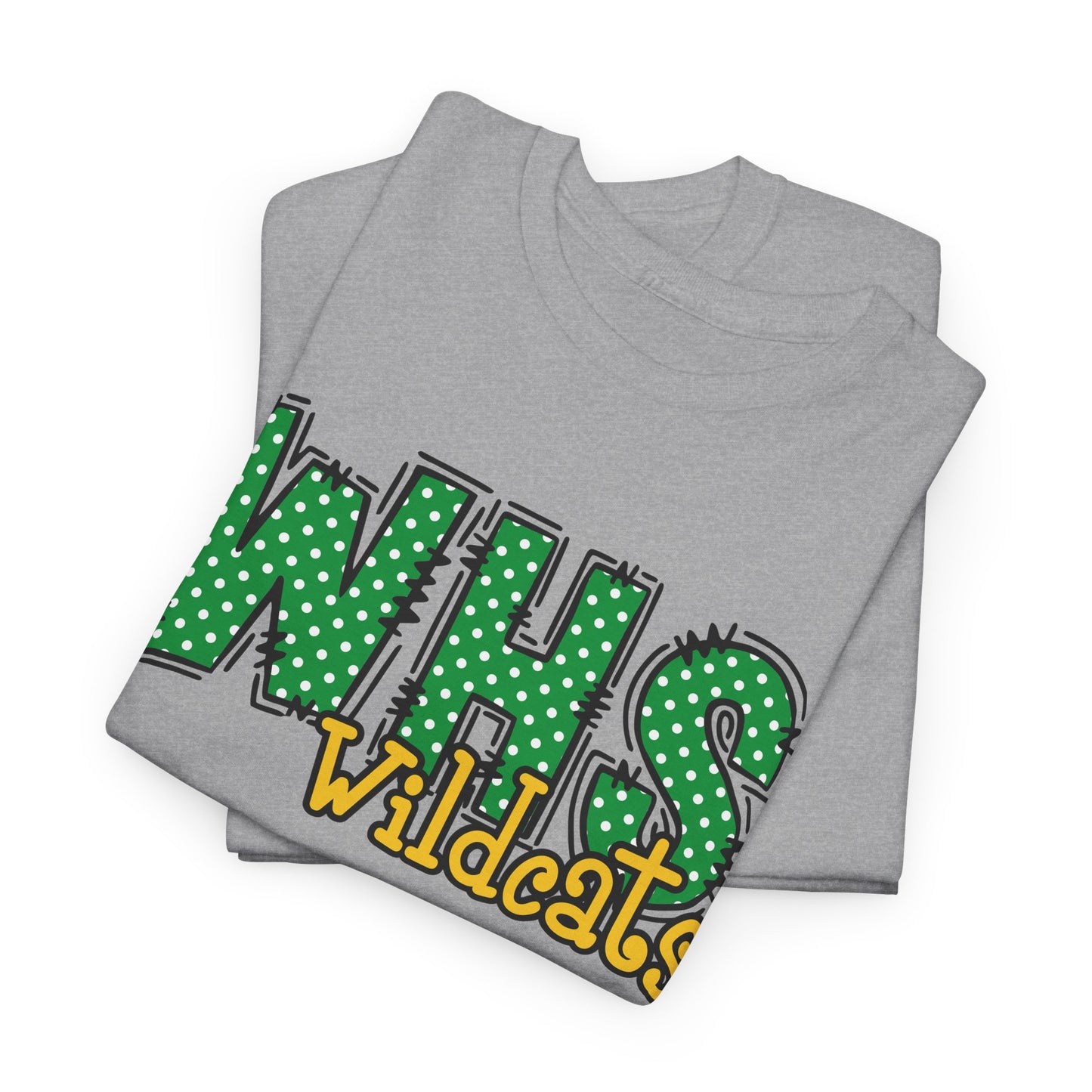 WHS Wildcats Unisex Heavy Cotton Tee | School Spirit Shirt, Team Apparel, Graphic Tee, Casual Wear, Gift for Students