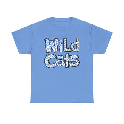 St Amant Blue Wildcats Love Unisex Tee, Cute Cotton Shirt, School Spirit Apparel, Family Gatherings, Casual Wear, Gift for Students, Personalized Designs