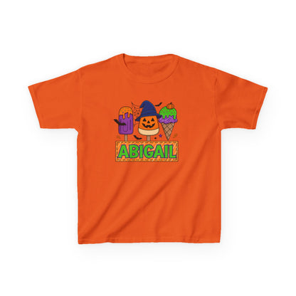 Personalized Kids Halloween Tee, Spooky T-Shirt, Custom Name Shirt, Fun Fall Apparel, Kids Costume Top, Halloween Gift Idea, Trick or Treat Wear